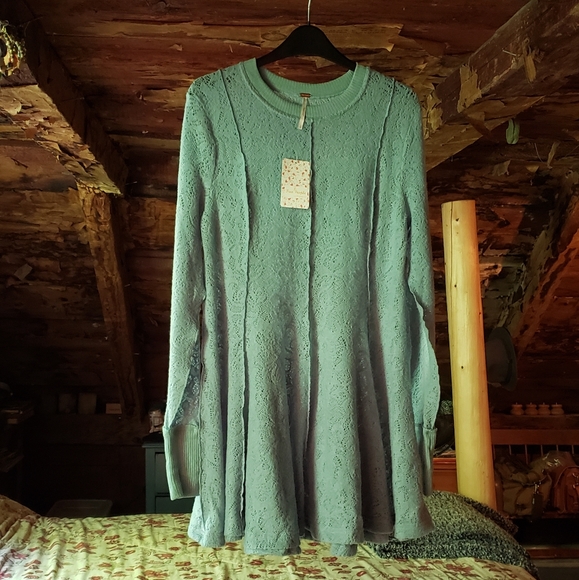 SOLD Coffee in the morning lace tunic pullover NWT! - Picture 4 of 5